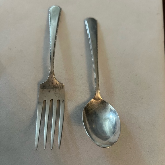 Sterling fork and spoon - Picture 1 of 6